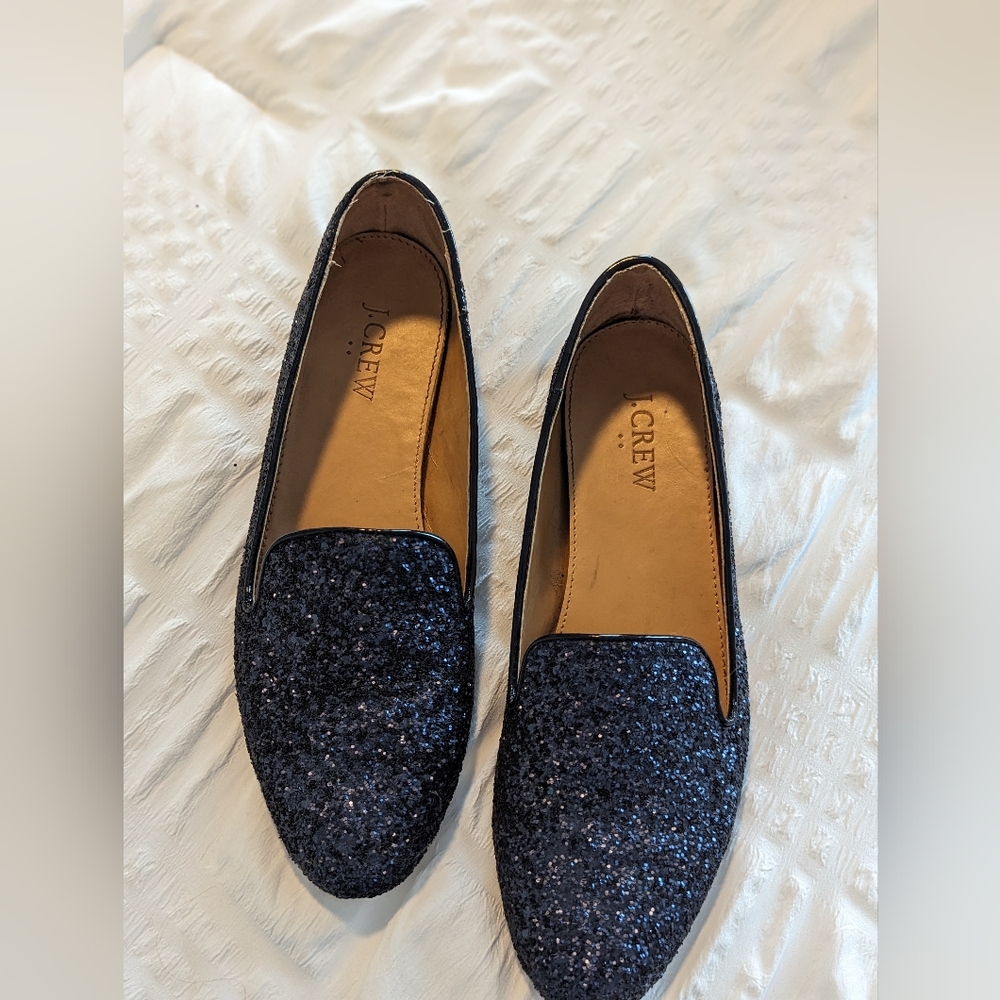 JCrew glitter loafer